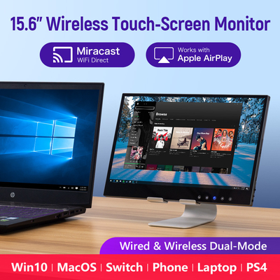 monitor do tela táctil do jogo 350cd/M2/monitor portátil PC 11mm WiFi do portátil