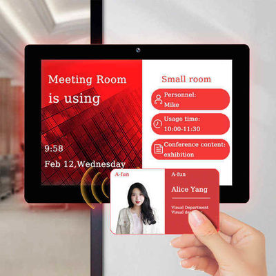 14 polegadas RK3568 Sistema de Reserva de Sala de Reuniões Tablet Android Luz LED envolvente