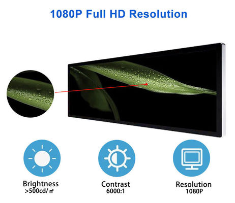 Display de publicidade LCD de 24 polegadas de resolução ultra larga