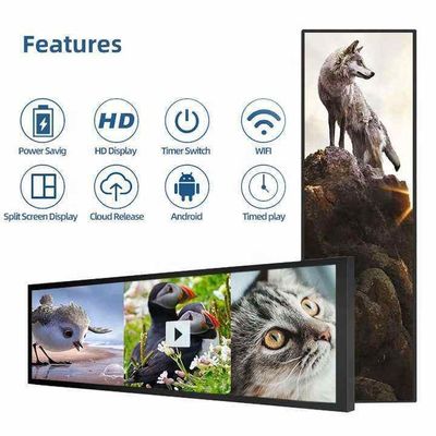 Display de publicidade LCD de 24 polegadas de resolução ultra larga