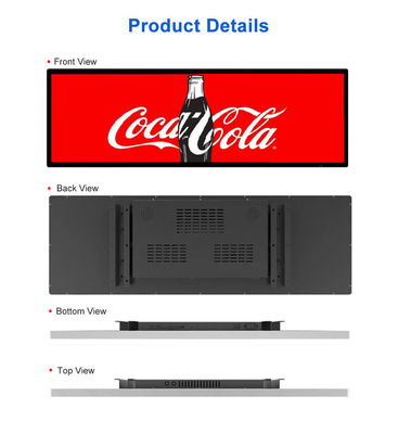 Display de publicidade LCD de 24 polegadas de resolução ultra larga