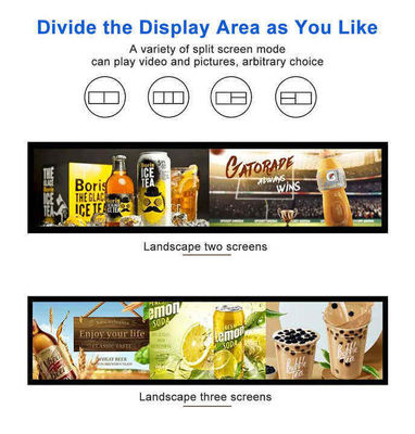 Display de publicidade LCD de 24 polegadas de resolução ultra larga