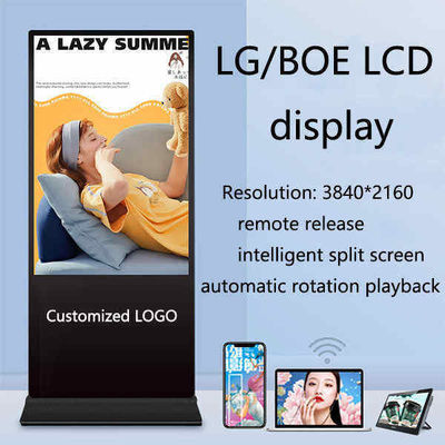 Display LCD de publicidade de 75 polegadas