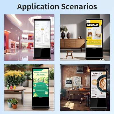 Display LCD de publicidade de 75 polegadas