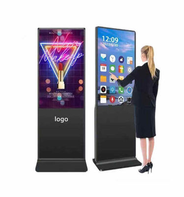 Reprodutor de publicidade LCD interno de 55 polegadas com design de piso e sinalização digital