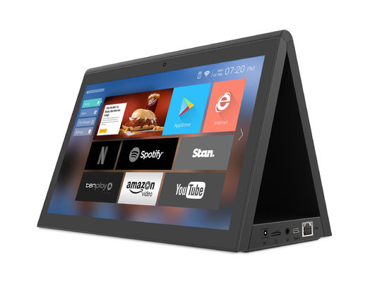 10Tablet de pedidos de restaurantes de tela dupla de 1 polegada com resolução HD 1280x800 Processador RK3288 e Android OS