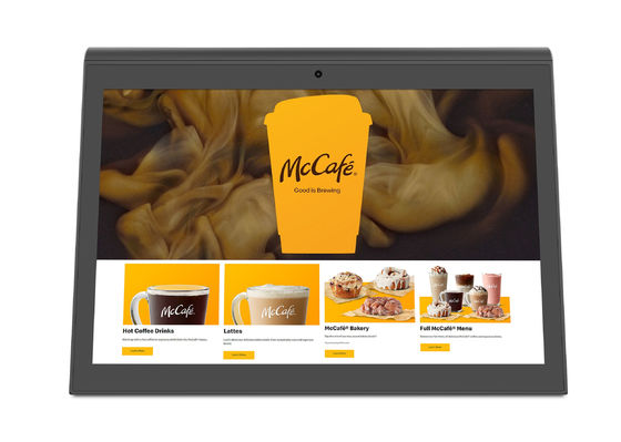 10Tablet de pedidos de restaurantes de tela dupla de 1 polegada com resolução HD 1280x800 Processador RK3288 e Android OS