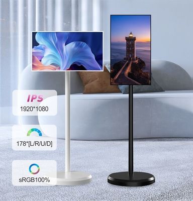 Televisão móvel vertical de 27" ajustável para baixo Smart Stand By Me TV