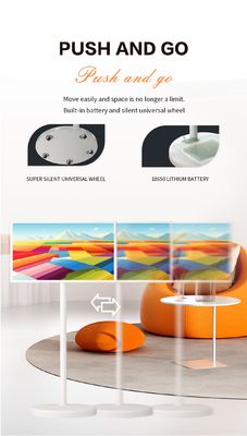 Televisão móvel vertical de 27" ajustável para baixo Smart Stand By Me TV