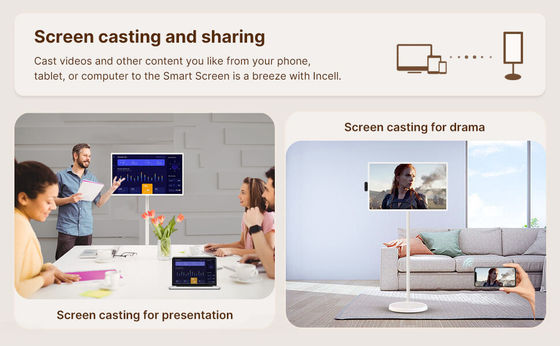 21" Android 12 Sistema Stand By Me TV Smart Broadcast Machine Tela táctil