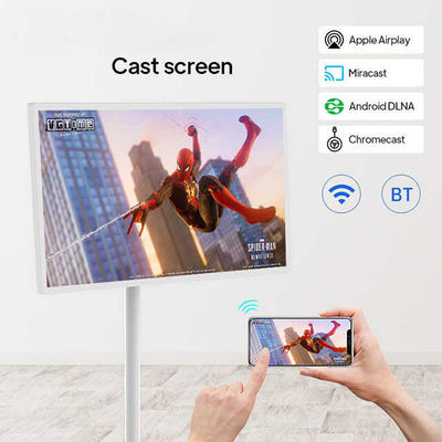 27 polegadas RK3566 8+128GB Grande memória Stand By Me TV portátil Máquina de transmissão ao vivo