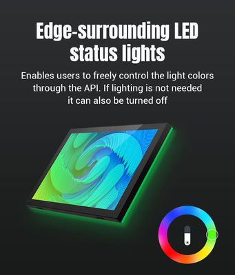 10Tablet Smart Home de 0,1 polegadas com CPU RK3566 e barra de luz LED de quatro lados - tela de controle Android montada na parede