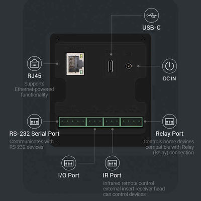10Tablet Smart Home de 0,1 polegadas com CPU RK3566 e barra de luz LED de quatro lados - tela de controle Android montada na parede