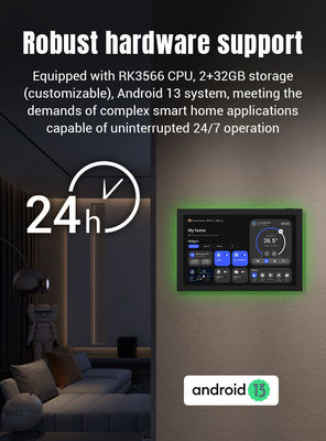 Tela de Controle Central Android de 10,1 polegadas com CPU RK3588 e Android 13 para Automação Residencial Inteligente