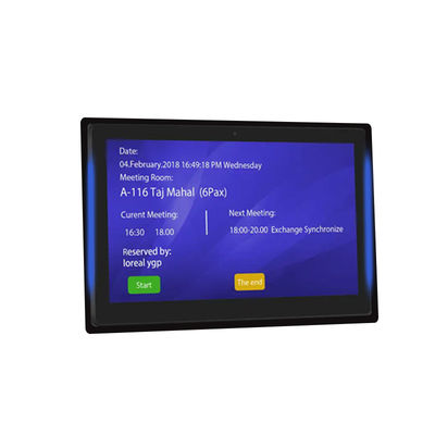 10.1Inch RK3399 2+16GB Wall Mounted Conference Room Tablet NFC POE Meeting Room Booking System com luz de ambos os lados
