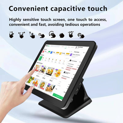 Novo Design 15 Inch 60Hz Desktop Pos Terminal 8+256GB N100 CPU Retail Pos Caixa registradora com impressora e scanner