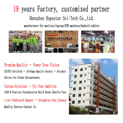 Sistema POS de fast food 15.6 "Tudo em um toque tela caixa registador sistema de exibição de cozinha impressora de pedidos NFC QR terminal de pagamento