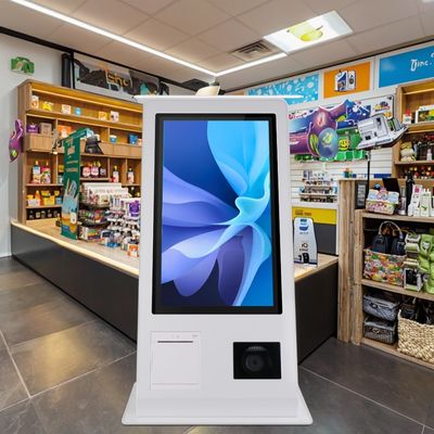 Máquina POS Self-Service de 15,6" com Sistema Operacional Win 10, Tela Touch Screen, Scanner, Impressora, Leitor NFC e QR Code