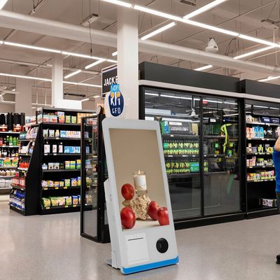 Caixa de supermercado tudo-em-um com tela sensível ao toque, caixa registradora de 15,6 polegadas, terminal POS de autoatendimento com pagamento NFC QR