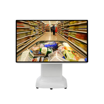 Máquina POS de caixa Win Design de plástico de estilo simples e tela dupla de 15,6 polegadas All-in-One para Win