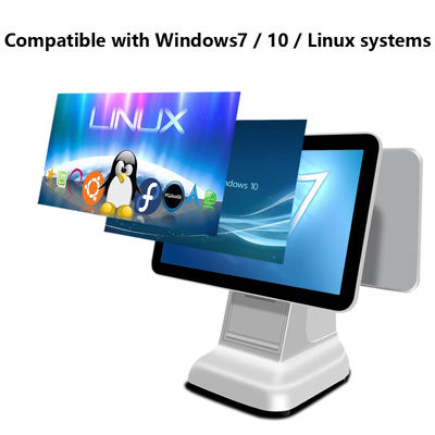 Terminal de caixa de produto 15,6 polegadas Android POS All in One Supermercado Mini Caixa registradora com saída de impressora a cores