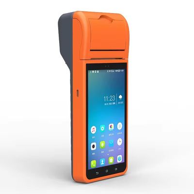 Terminal POS PDA Android de 5,5 polegadas com impressora monocromática para otimização do processamento de pedidos em restaurantes