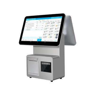 CPU i3/i5/i7 Terminal POS Digital de Tela Dupla de 15,6 Polegadas e 11,6 Polegadas Win7/10 Android Sistema POS para Restaurante com Função SDK