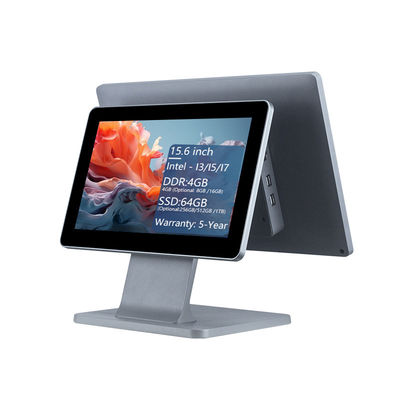 Memória DDR3 de 4GB Terminal de Ponto de Venda POS de 15,6 polegadas para Restaurante Tudo-em-Um Máquina POS Touch Sistemas POS Windows