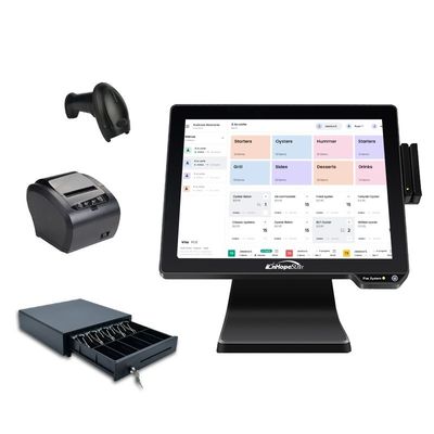 Máquina registradora POS tudo-em-um para restaurante, varejo, faturamento, impressora, tela sensível ao toque, caixa registradora, sistema POS OEM aprovado CE ROHS