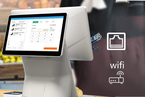 DDR3 2G Memória 15,6 polegadas Desk Touch Screen Self-Ordering Quiosque de pagamento para pagamento sem dinheiro e restaurante