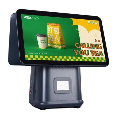 Máquina de Faturamento para Restaurante Varejista 15,6 polegadas Sistema POS com Tela Dupla com Sistema Operacional Win e Android POS