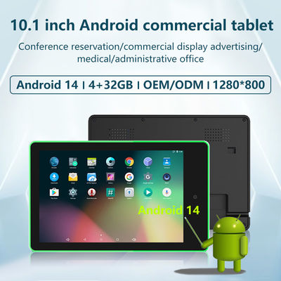 10.1-inch Wall Mount Android Tablet com Quad-core Rockchip RK3576 e 4-Sided LED Light Bar para reserva de sala de reuniões