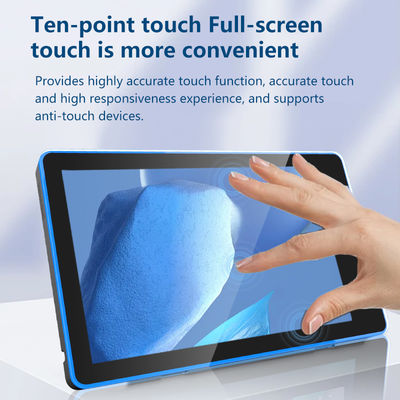 10.1-inch Wall Mount Android Tablet com Quad-core Rockchip RK3576 e 4-Sided LED Light Bar para reserva de sala de reuniões