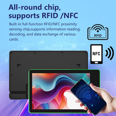 10.1-inch Wall Mount Android Tablet com Quad-core Rockchip RK3576 e 4-Sided LED Light Bar para reserva de sala de reuniões