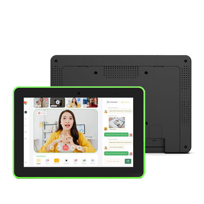 Tablet PC Android de 8 polegadas montado na parede POE NFC wifi Tela sensível ao toque com luzes LED de 4 lados para reserva de sala de reuniões de casa inteligente, agendamento de hotéis