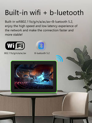 Tablet Android de 8 polegadas montado na parede com luzes LED de 4 lados e POE NFC para reserva de sala de reuniões e casa inteligente