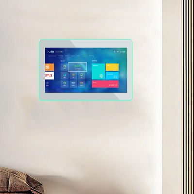 Tablet Android de 8 polegadas montado na parede com luzes LED de 4 lados e POE NFC para reserva de sala de reuniões e casa inteligente