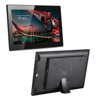 Tela de vídeo LCD de 23,6 polegadas para sinalização digital, display de publicidade, Rockchip quad-core, POE, NFC, 4GB, 32GB, tela sensível ao toque para lojas de varejo