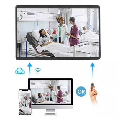 Computador tablet Android 12 de 24 polegadas montado na parede, PC POE NFC LCD Touchscreen, display comercial, sinalização digital, reprodutor de vídeo publicitário