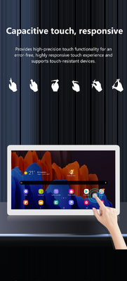 Computador tablet Android 12 de 24 polegadas montado na parede, PC POE NFC LCD Touchscreen, display comercial, sinalização digital, reprodutor de vídeo publicitário