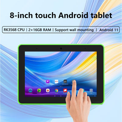 Tablet Android de 8 polegadas montado na parede com toque capacitivo de 10 pontos, PoE e NFC para reserva de sala de reuniões