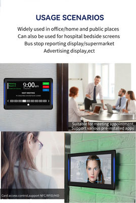 13.3 polegadas IPS Touch Screen Wall Mount Android Tablet com POE Powered e NFC habilitado para negócios e salas de conferência