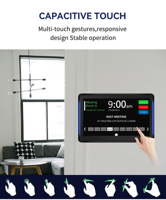10.1 polegadas Tablet PC Android Montado na Parede com Barra de Luz LED e Quad Core RK3566 para Exibição em Conferência