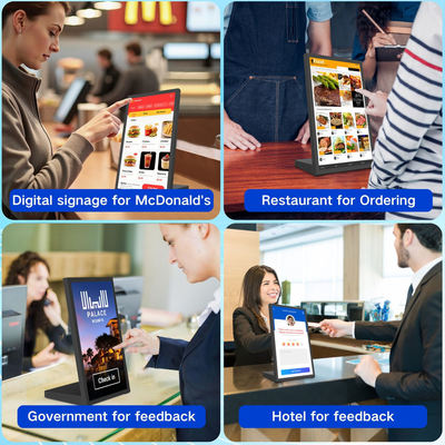 Tablet de varejo NFC de 15,6 polegadas Rockchip quad core Tablet Android em forma de L para pedidos em restaurantes