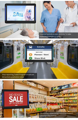 Tablet PC Android POE de montagem na parede de 15,6 polegadas RK3566 com luz LED para sistema de agendamento de salas de conferência