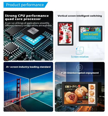 Montagem de parede comercial 24 polegadas RK3566 tablet android PC Digital Painel de menu Display para restaurante loja de café