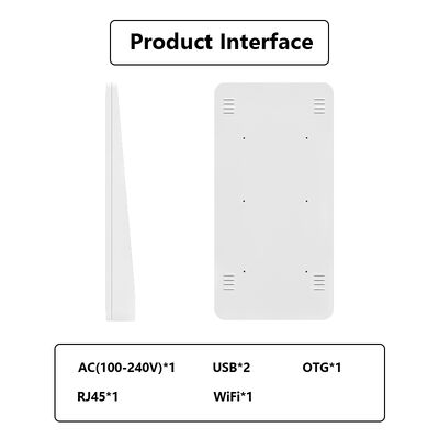 Display de pôster com tela sensível ao toque de sinalização digital AI Android 14 de 32 polegadas para interiores, montagem na parede, SDK, Humano Virtual, Loja, Hotel