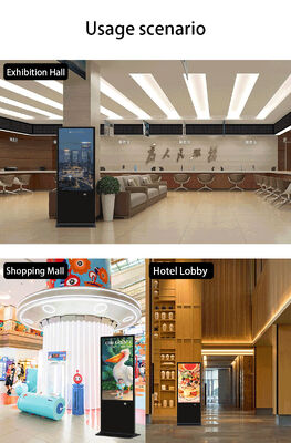 43 polegadas de piso digital de sinalização LCD publicidade exibições de tela sensível ao toque Smart kiosque cartaz Player para shopping mall