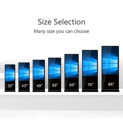 43 polegadas de piso digital de sinalização LCD publicidade exibições de tela sensível ao toque Smart kiosque cartaz Player para shopping mall