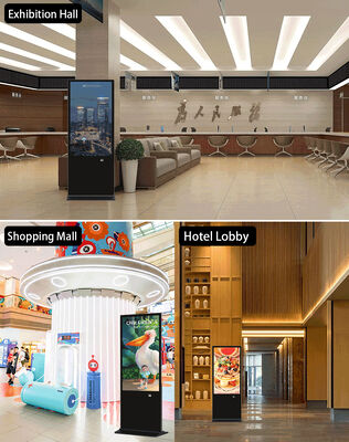 43 polegadas de piso digital de sinalização LCD publicidade exibições de tela sensível ao toque Smart kiosque cartaz Player para shopping mall